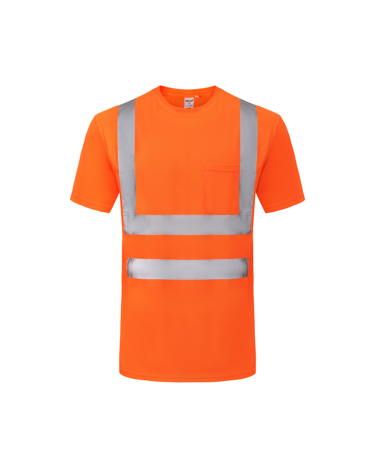 Ideal Club High Visibility ANSI/ISEA 107-2020, Type R, Class 3 Orange Short Sleeve Safety Shirt