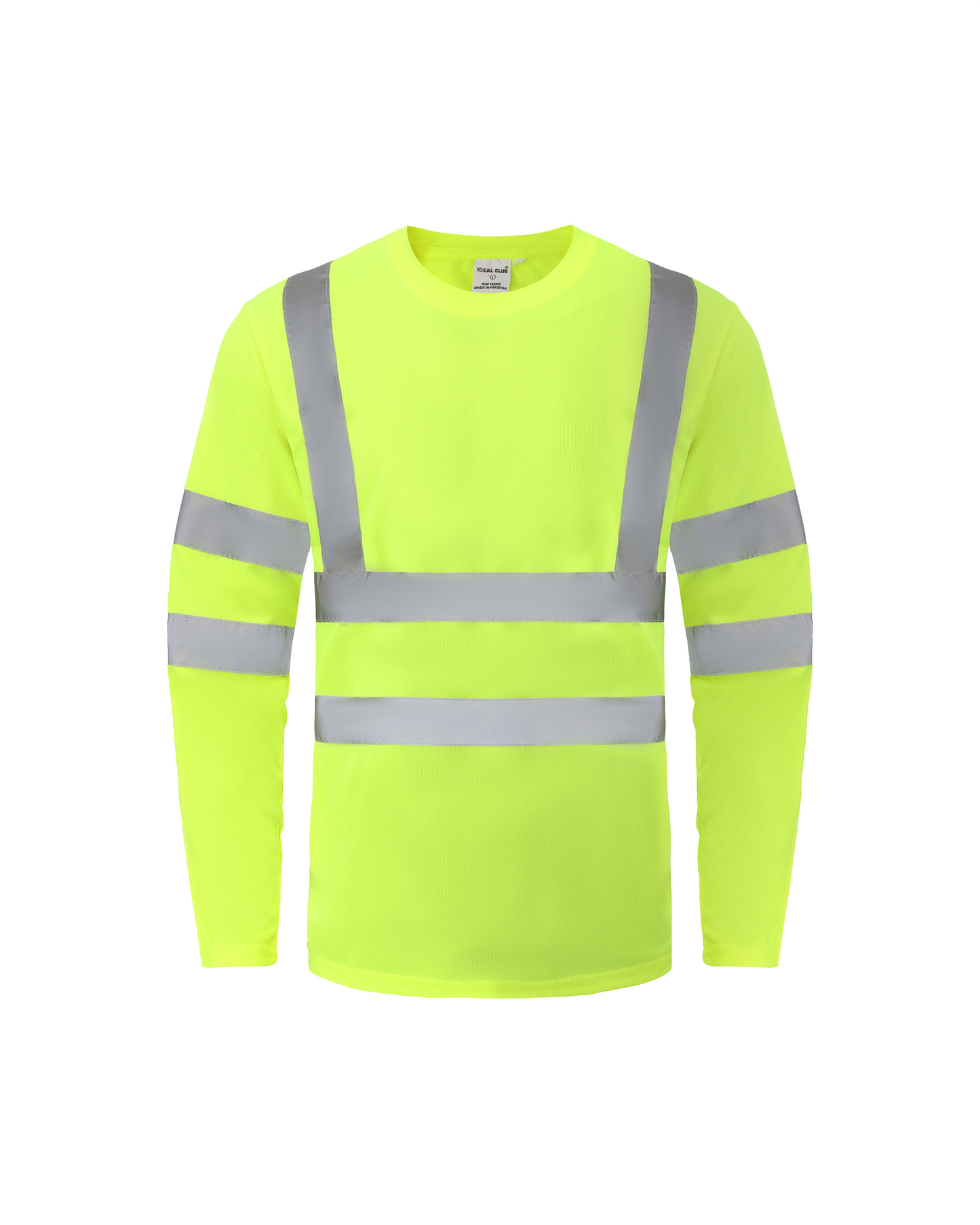 Ideal Club High Visibility ANSI/ISEA 107-2020, Type R, Class 3 Neon Long Sleeve Safety Shirt