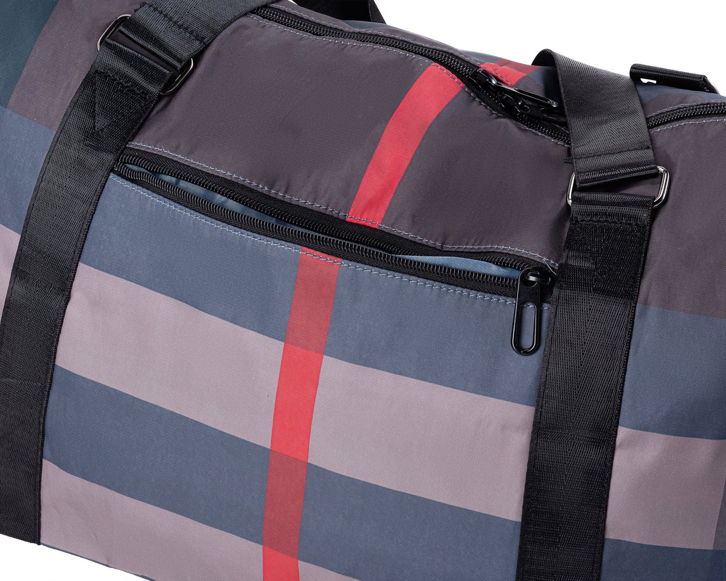 Black Checkered Duffle Bag (90904)