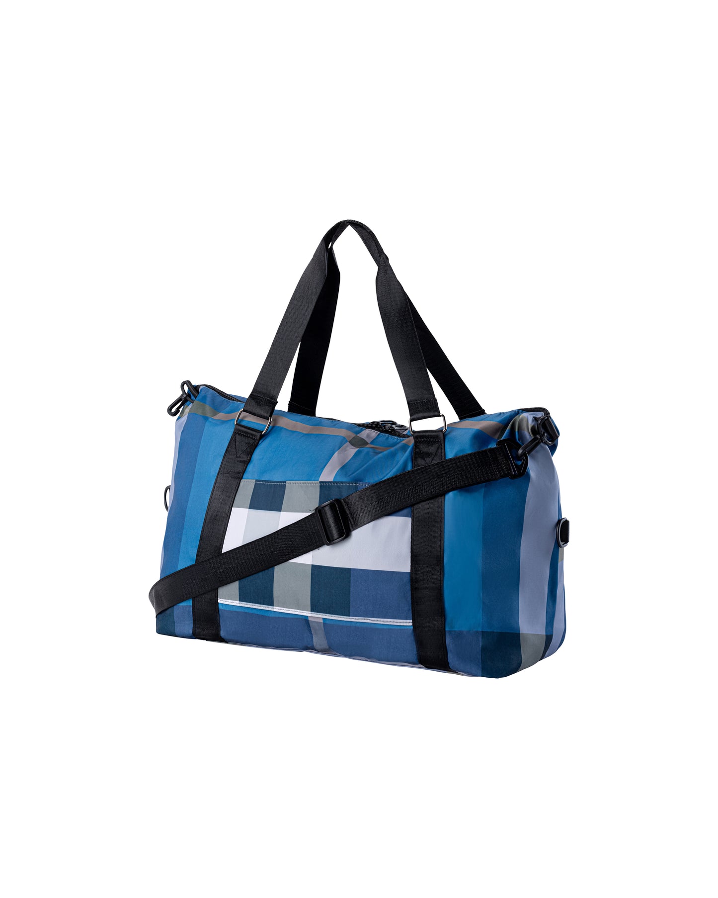 Blue Checkered Duffle Bag (90902)