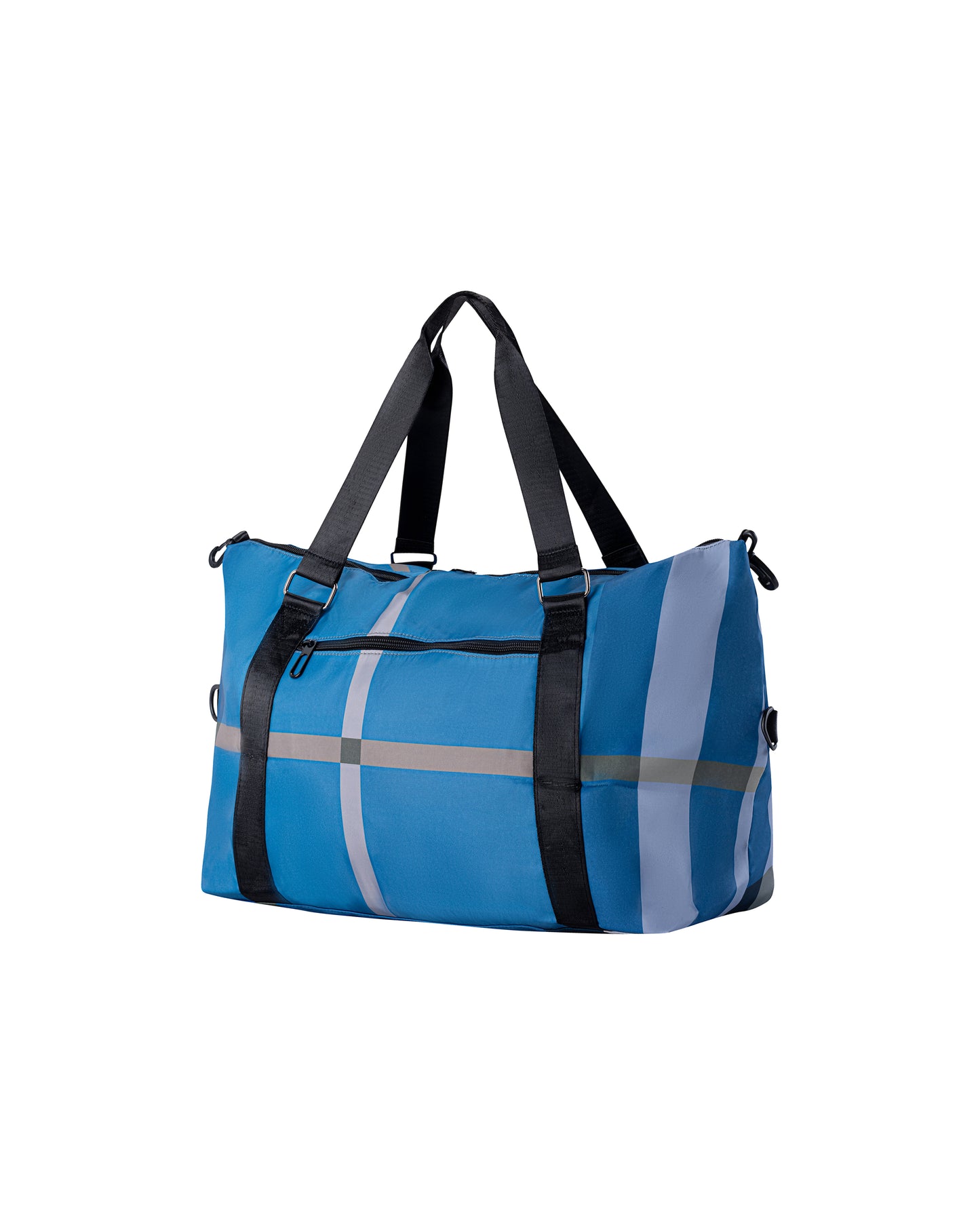 Blue Checkered Duffle Bag (90902)