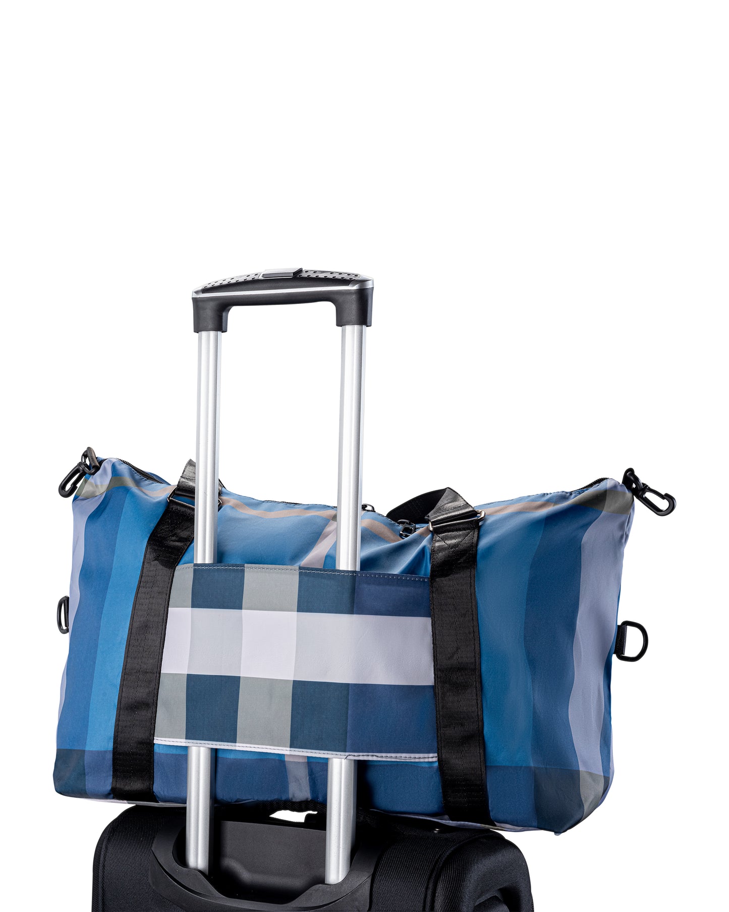 Blue Checkered Duffle Bag (90902)
