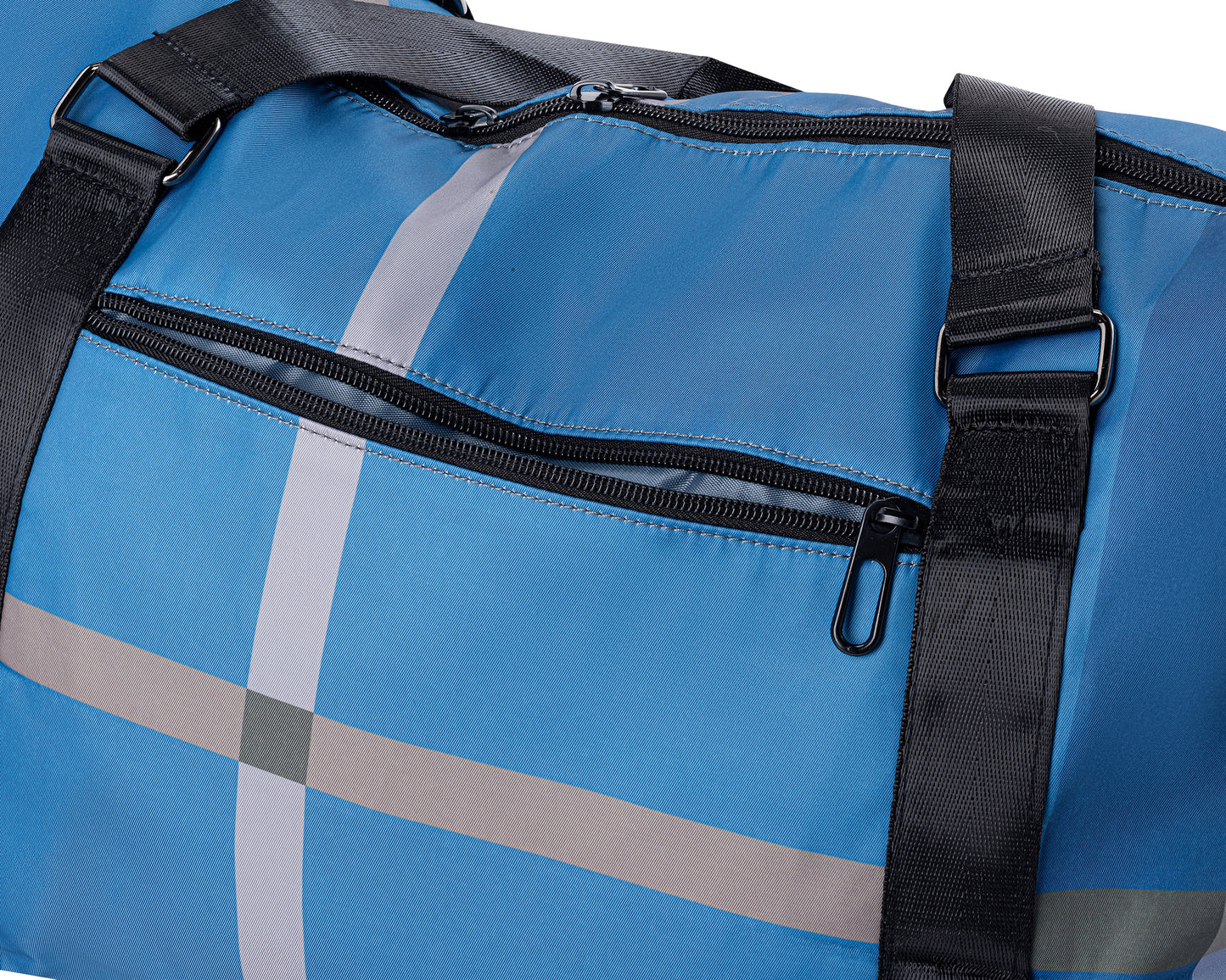 Blue Checkered Duffle Bag (90902)