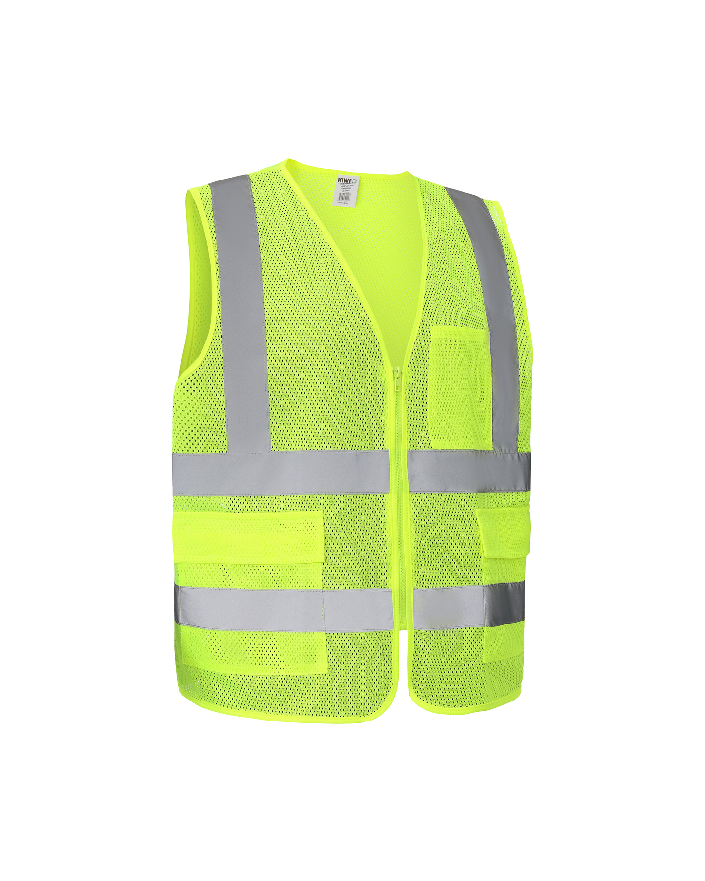 Kiwi High Visibility ANSI/ISEA 107-2020, Type R, Class 2 Dual Band Neon Safety Vest (70300)