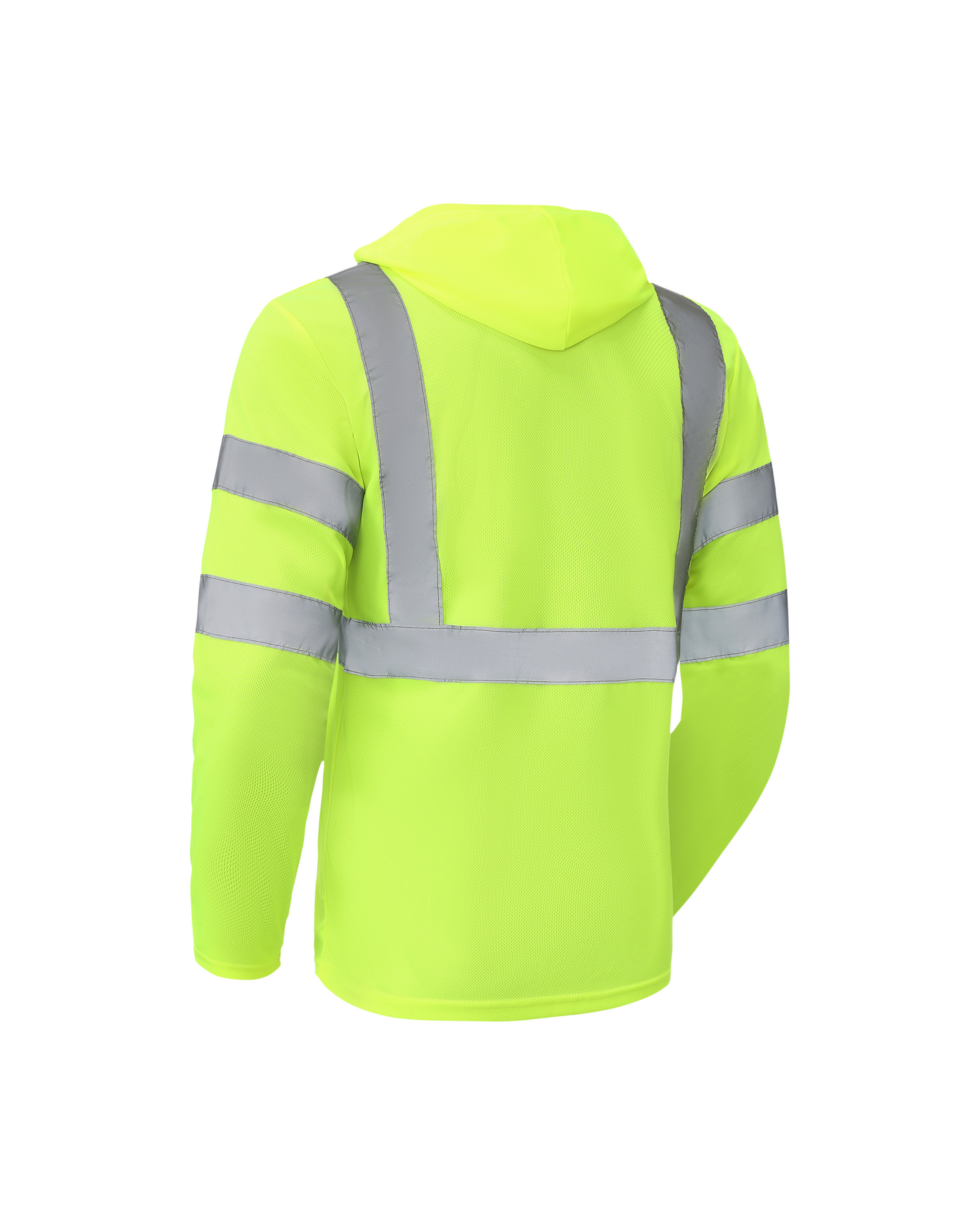 Ideal Club High Visibility ANSI/ISEA 107-2020, Type R, Class 3 Neon Long Sleeve Safety Hoodie