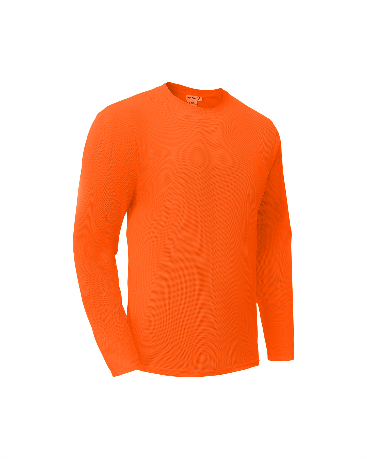 Ideal Club High Visibility Non Reflector Orange Long Sleeve Safety Shirt