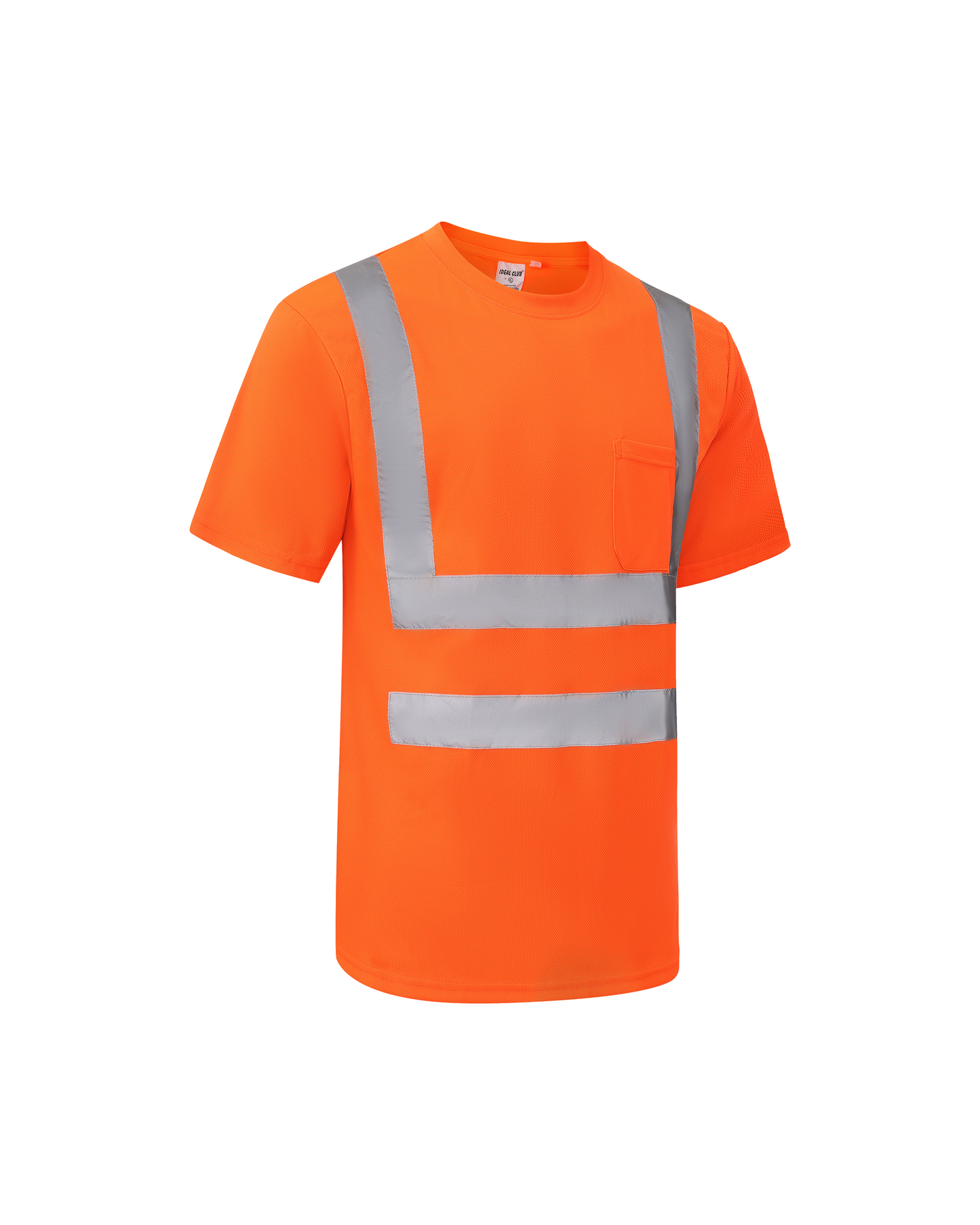 Ideal Club High Visibility ANSI/ISEA 107-2020, Type R, Class 3 Orange Short Sleeve Safety Shirt