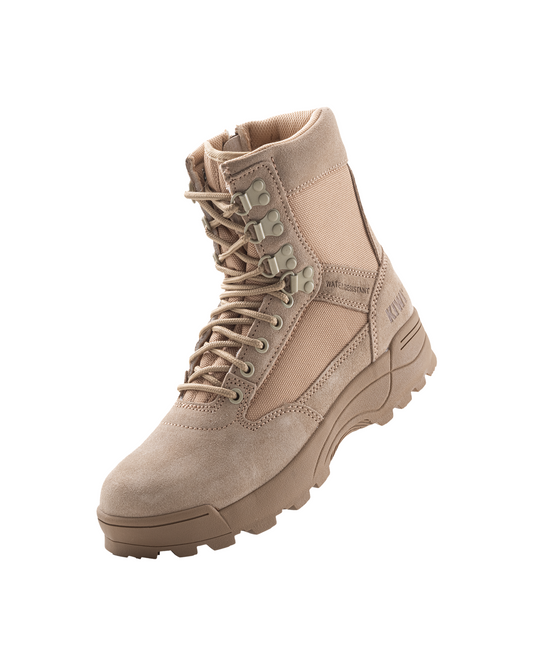 Kiwi Durable Sand Suede Zipped Water Resistant Tactical Boots (62100)