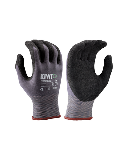 Guantes de punto con agarre de nailon y elastano recubiertos con palma Kiwi PUD - 120 pares (53101)