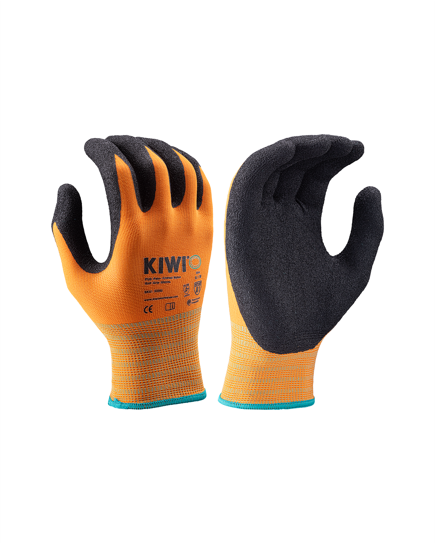 Kiwi PUD Palm Coated Nylon Knit Grip Gloves [53300]