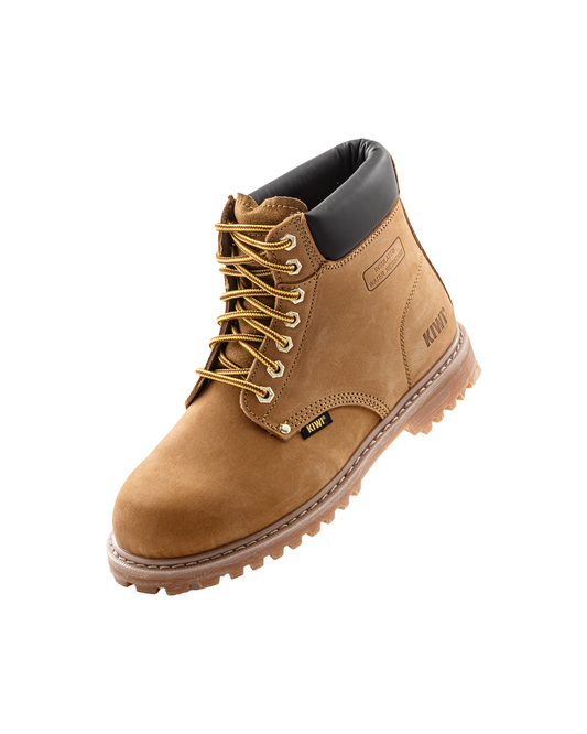 Kiwi Premium Wheat Nubuck Steel Toe Water Resistant Work Boots (60100)