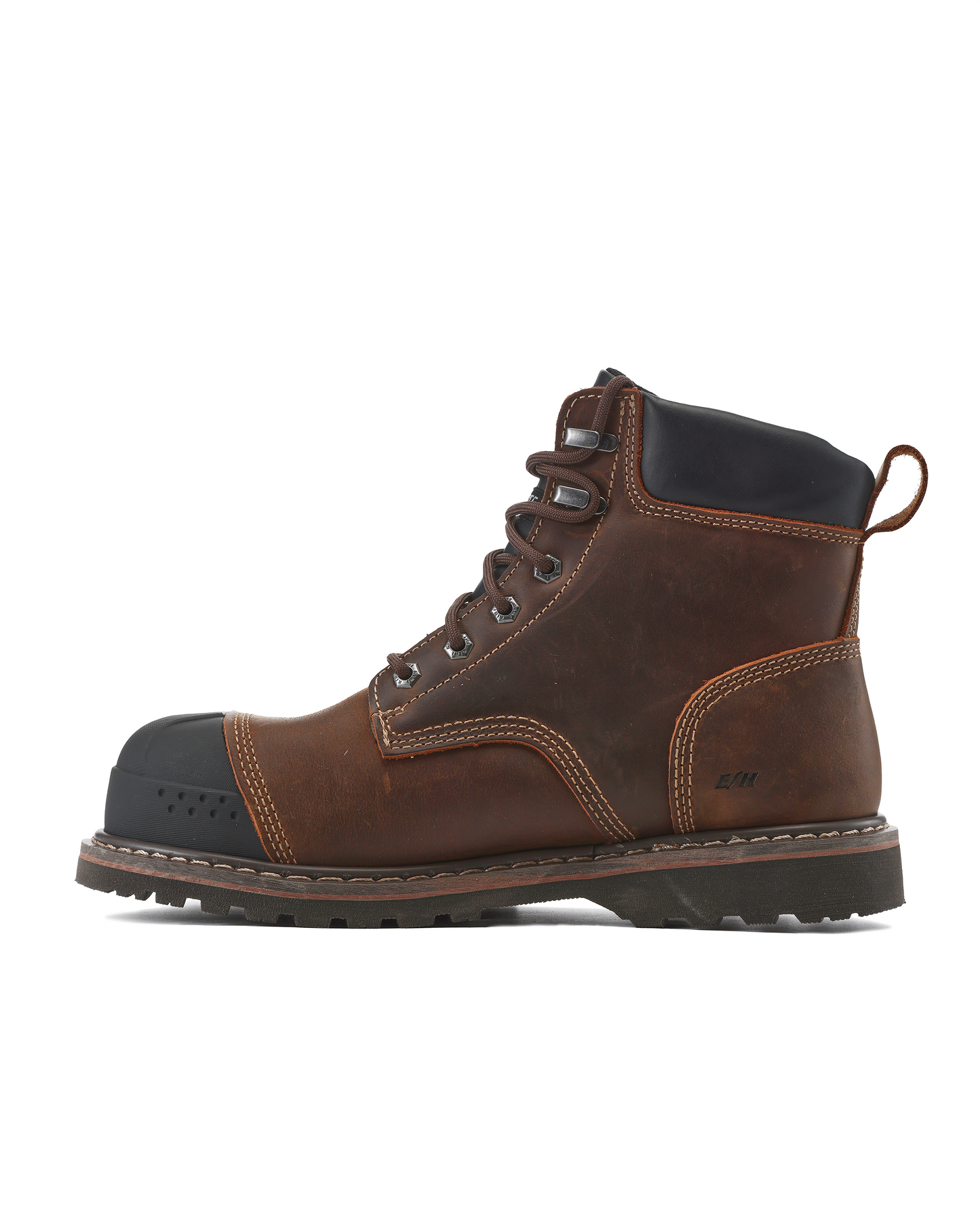 Kiwi Premium Brown Crazy Horse 6" Steel Toe Waterproof Cap-Toe Work Boots [64100]