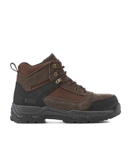 Kiwi Trek Brown Suede/Nylon 5" Steel Toe Water Resistant Work Boots [63400]