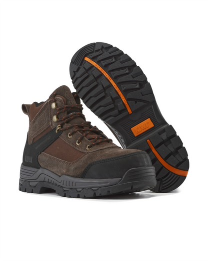 Kiwi Trek Brown Suede/Nylon 5" Steel Toe Water Resistant Work Boots [63400]