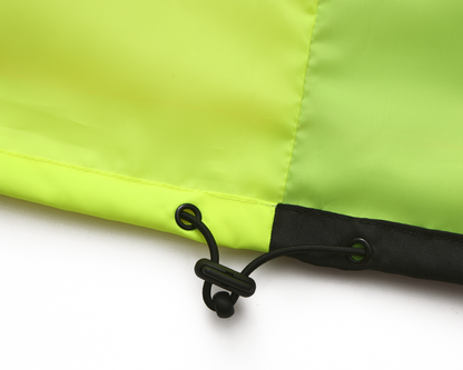 Kiwi High Visibility 3-in-1 Hooded & Fleece Lined ANSI/ISEA 107-2020, Type R, Class 3 Two Tone, Contrast Trimmed Water Resistant Neon Safety Jacket [71500]