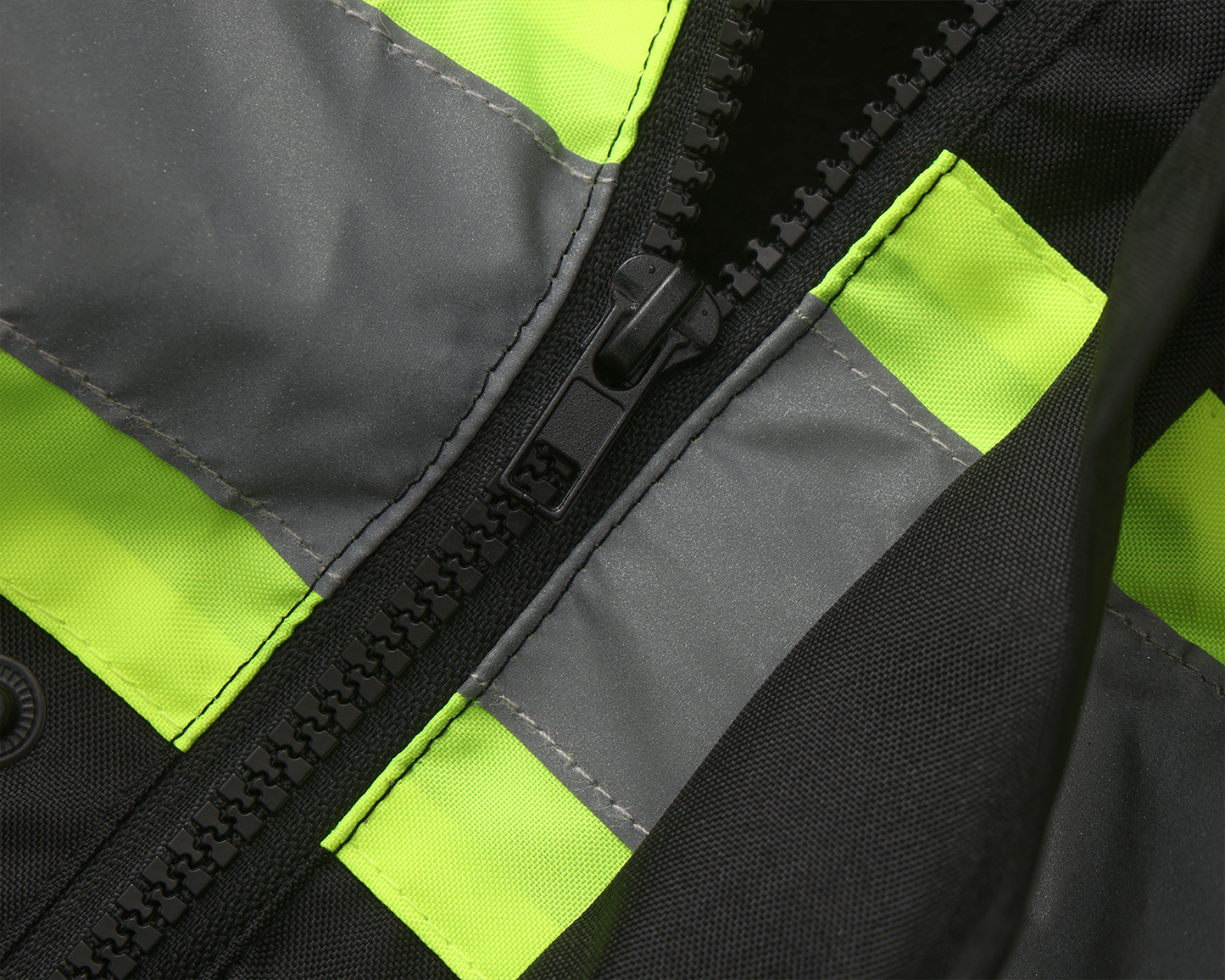 Kiwi High Visibility 3-in-1 Hooded & Fleece Lined ANSI/ISEA 107-2020 Reflector Contrast Trimmed Water Resistant Black Safety Jacket [71600]