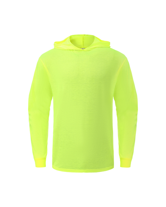 Ideal Club High Visibility Non Reflector Cotton Neon Long Sleeve Safety Hoodie