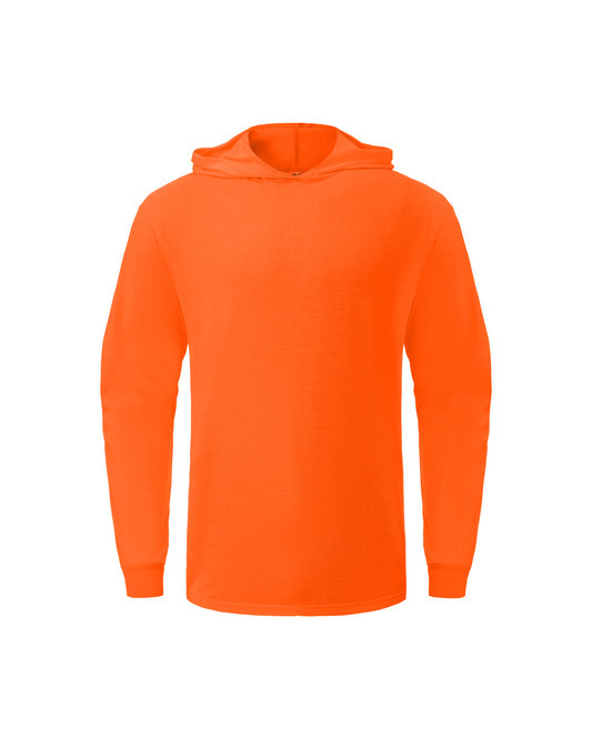 Ideal Club High Visibility Non Reflector Cotton Orange Long Sleeve Safety Hoodie