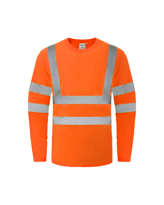 Ideal Club High Visibility ANSI/ISEA 107-2020, Type R, Class 3 Orange Long Sleeve Safety Shirt